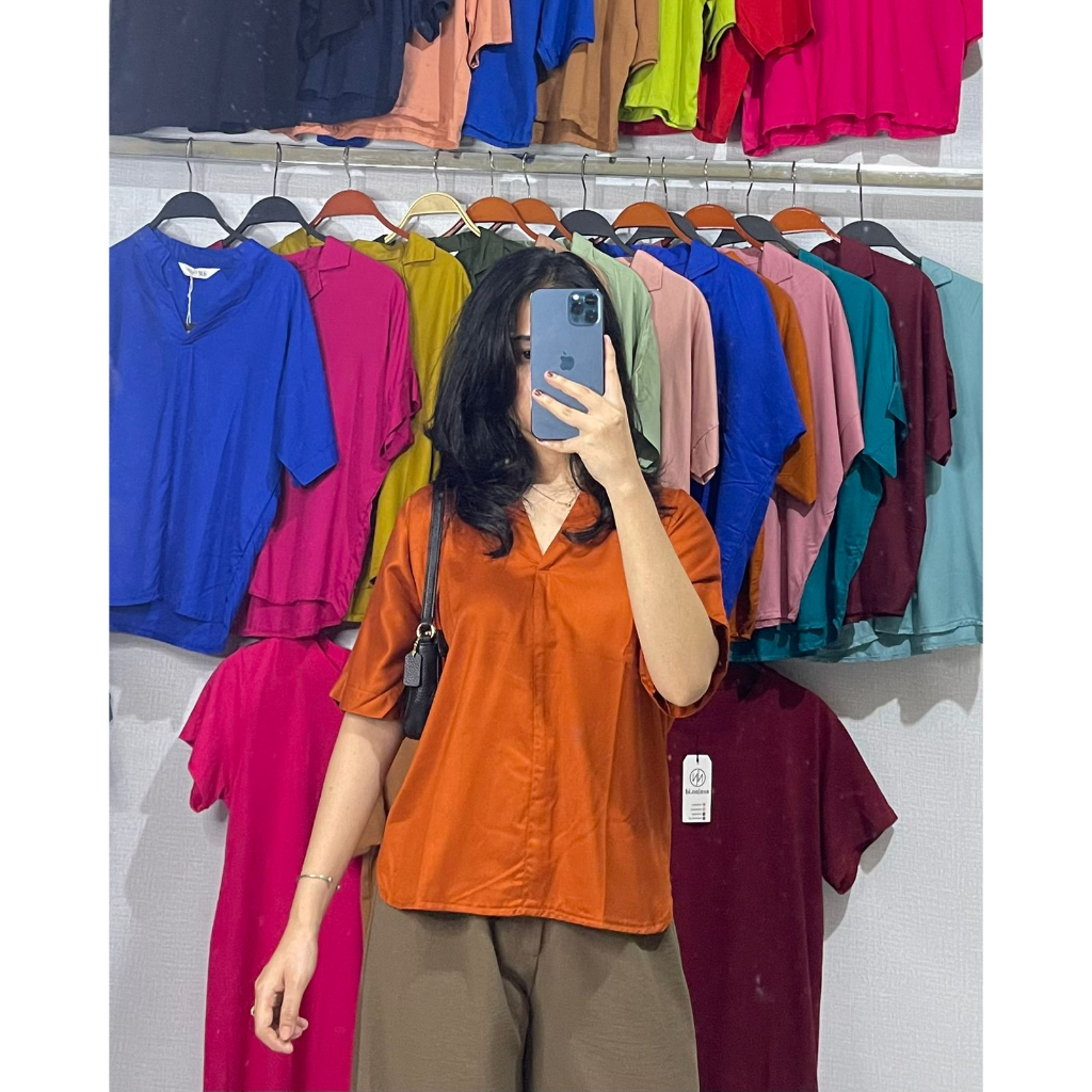 KEMEJA PENDEK WANITA KRAH SHANGHAI / KEMEJA CROP KRAH SHANGHAI