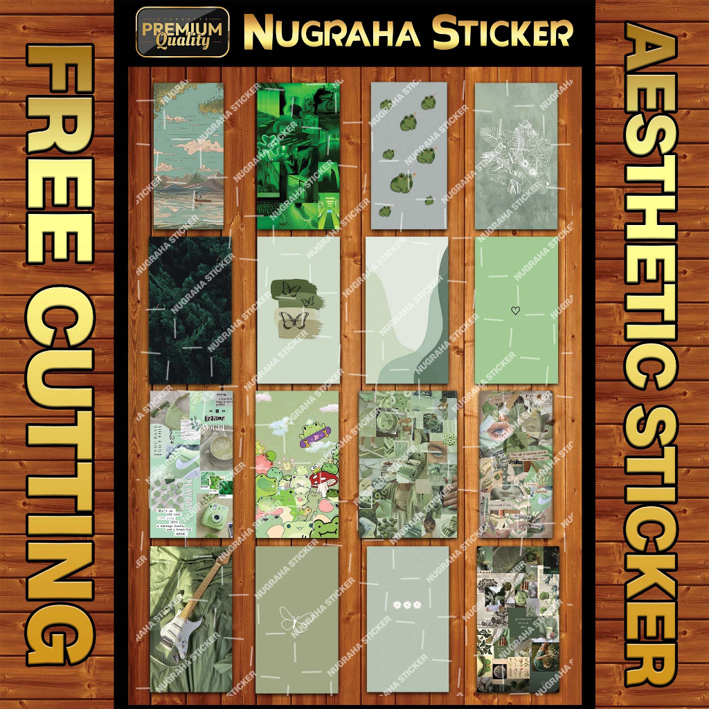 

(96 PCS) Sticker Green Aesthetic