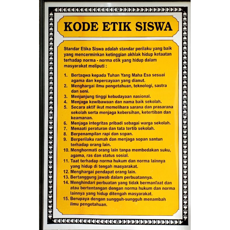 

Papan data kode etik