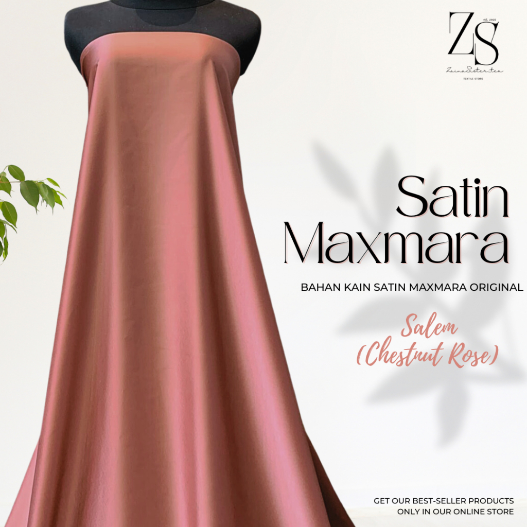 Kain Satin Maxmara Luxury Warna Salem Chestnut Rose