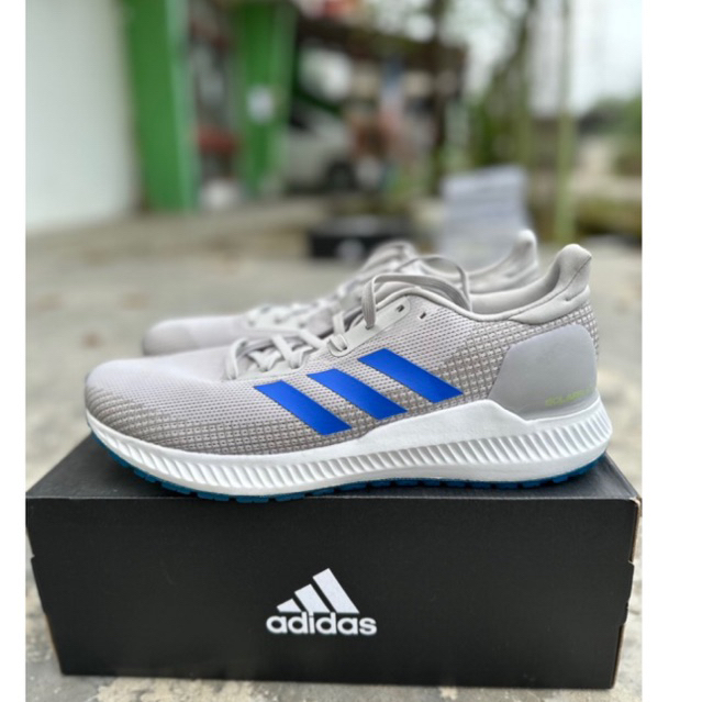 Sepatu Running Adidas RUNNING Sepatu Solarblaze Pria Abu-abu EE4230 Original BNIB Resmi Termurah