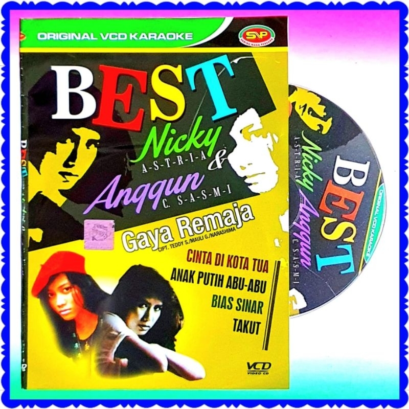 KASET ORIGINAL VCD LAGU ANGGUN DAN NICKY ASTRIA BISA KARAOKE VOCAL ON OF AKTIF-LAGU KARAOKE POP-LAGU