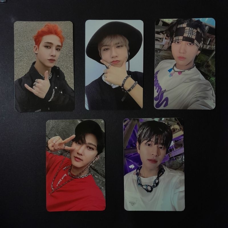 photocard pc Straykids Noeasy Changbin Seungmin Bangchan IN Han bandana baju merah kuaci ds double s