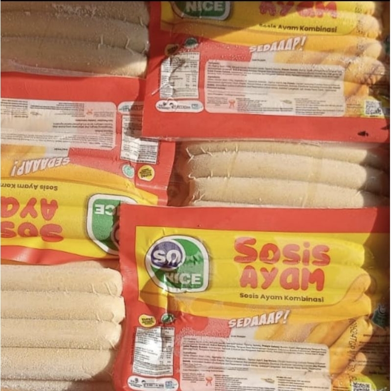 

Sosis Ayam Kombinasi Isi 15 So Nice 375gr