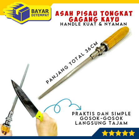 === JUAL HANYA ASAH PISAUNYA ====   Asah Pisau Tongkat Pengasah Asahan Gagang Kayu