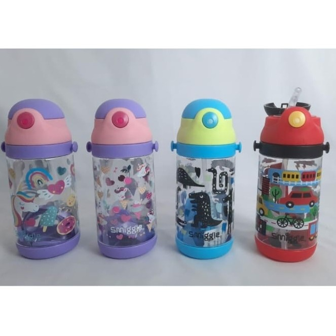 TOKO21--NEW! BOTOL MINUM ANAK-ANAK SMIGGLE 500 ML 4017/BOTOL MINUM SEDOT TALI PANJANG