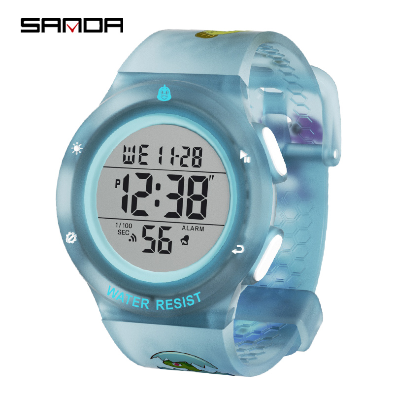 SANDA 1889 Jam Tangan Anak Digital 3 in 1 Anak Sekolah Sport Watch Anti Air 5ATM WATCHKITE WKOS