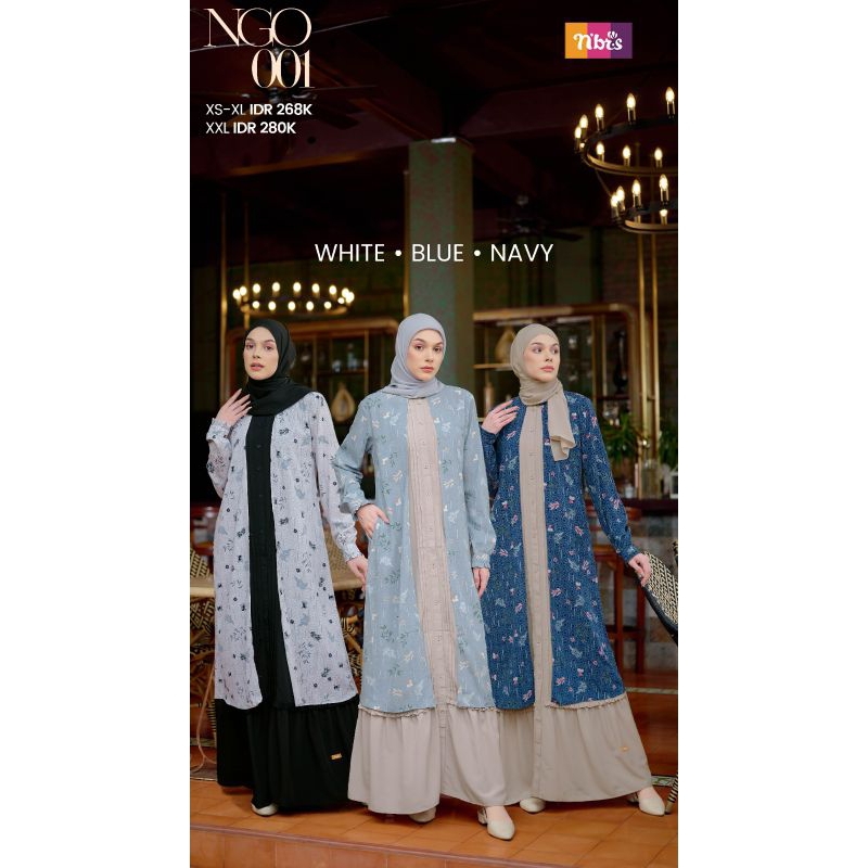 GAMIS NIBRAS OUTER NGO 001 GAMIS SET OUTER TERBARU NIBRAS ORIGINAL