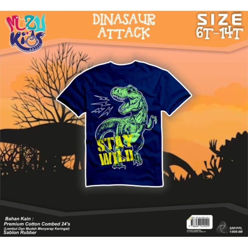 Kaos Anak Laki laki lengan pendek 6-14