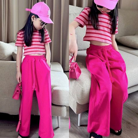 Setelan Anak Perempuan RIB Line Fuchsia