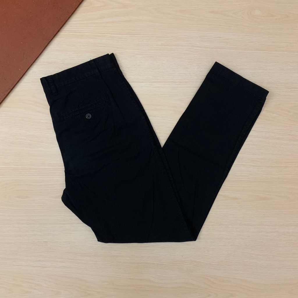 polham celana panjang chino warna hitam ukuran M 30 31 pakaian bawahan pria