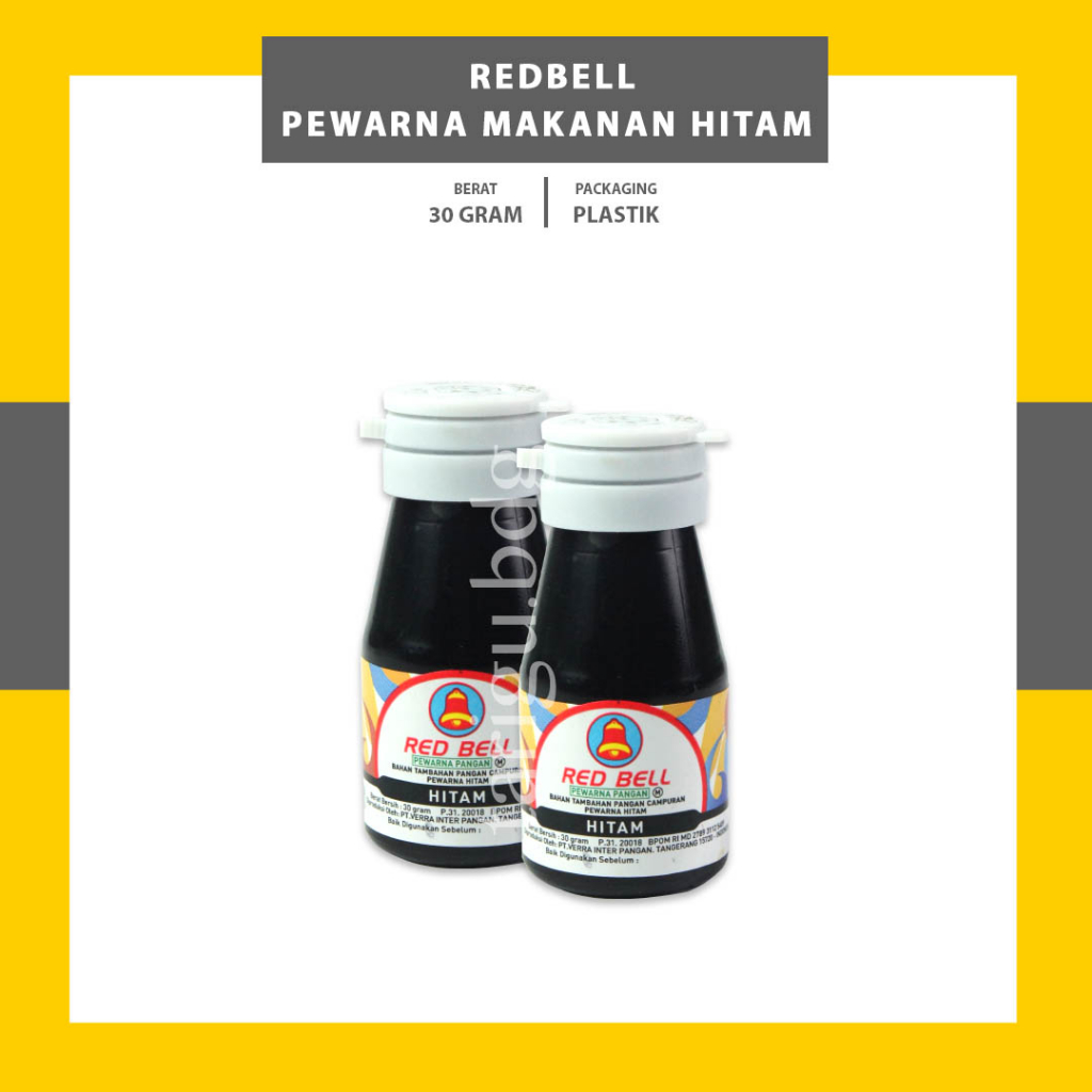 

HITAM PEWARNA MAKANAN RED BELL 30ML - REDBELL PEWARNA MAKANAN CAIR MINUMAN - FOOD COLORING