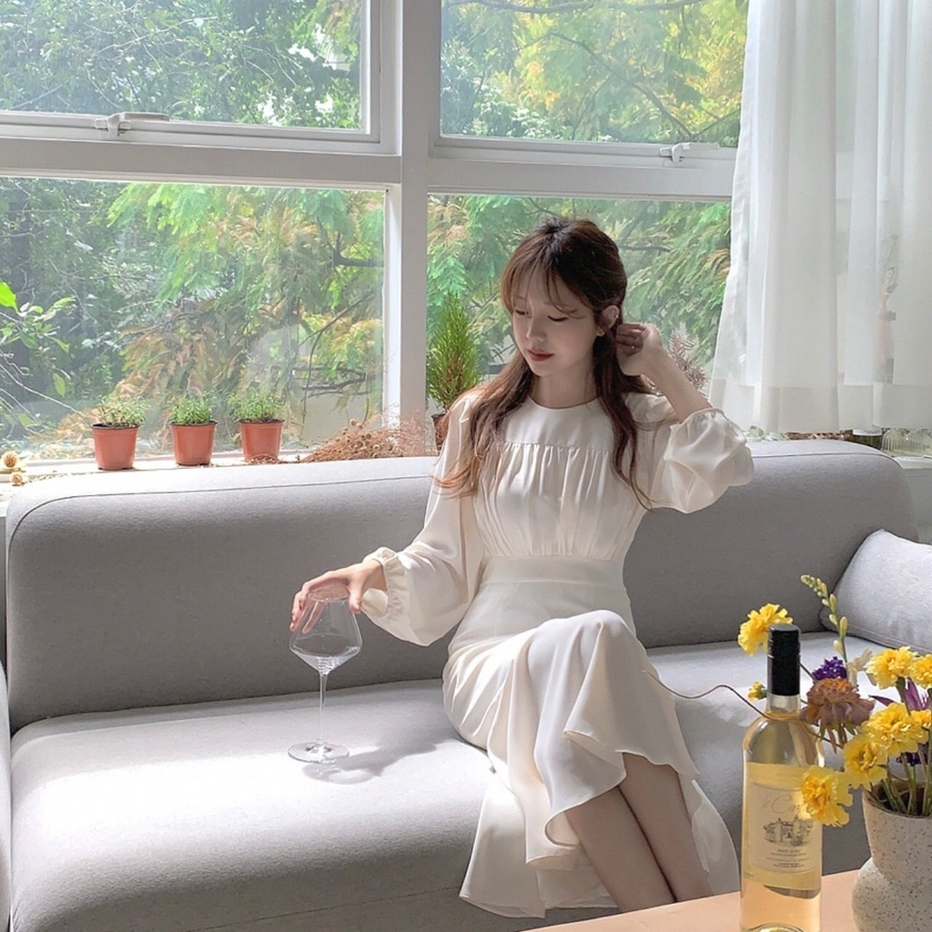 VS - Alesha Dress Crincle Airflow Wanita Baju Lebaran 2023