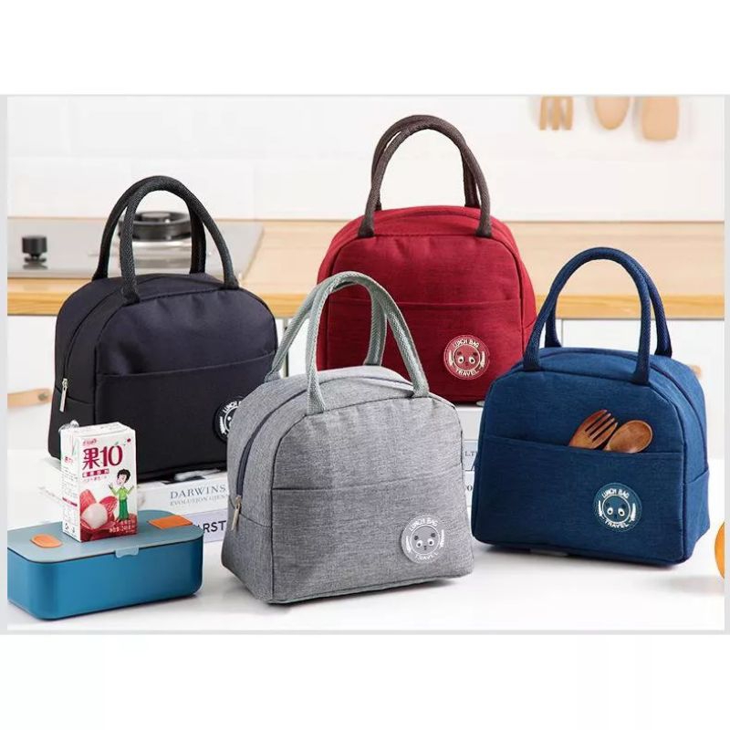 Tas Bekal Lunch Box Tas Travel Bekal Makanan Cooler Bag Waterproof Lunch Bag Tas Makanan Awet Panas