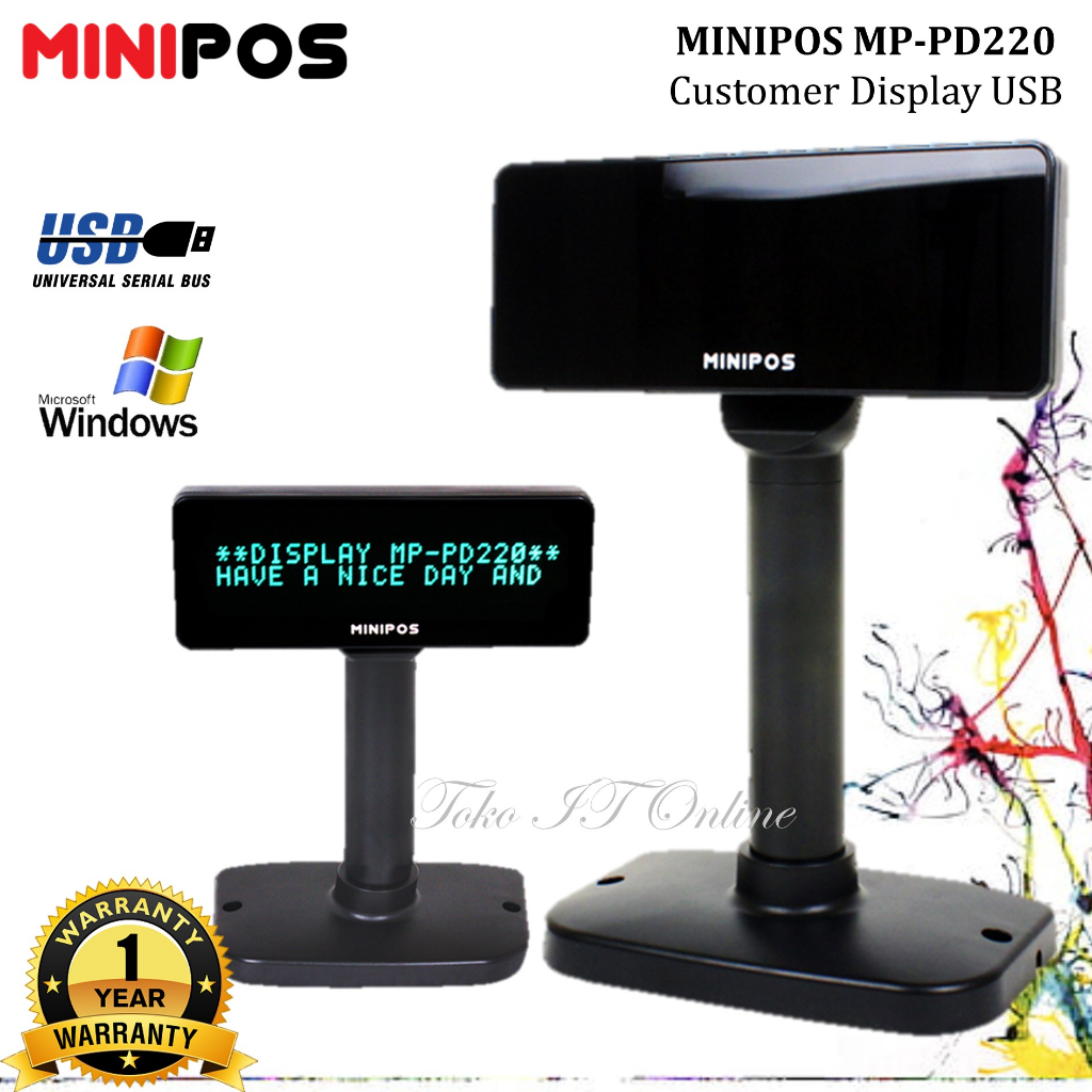 MINIPOS MP-PD220 CUSTOMER DISPLAY/ POLE DISPLAY MINIPOS MPPD220