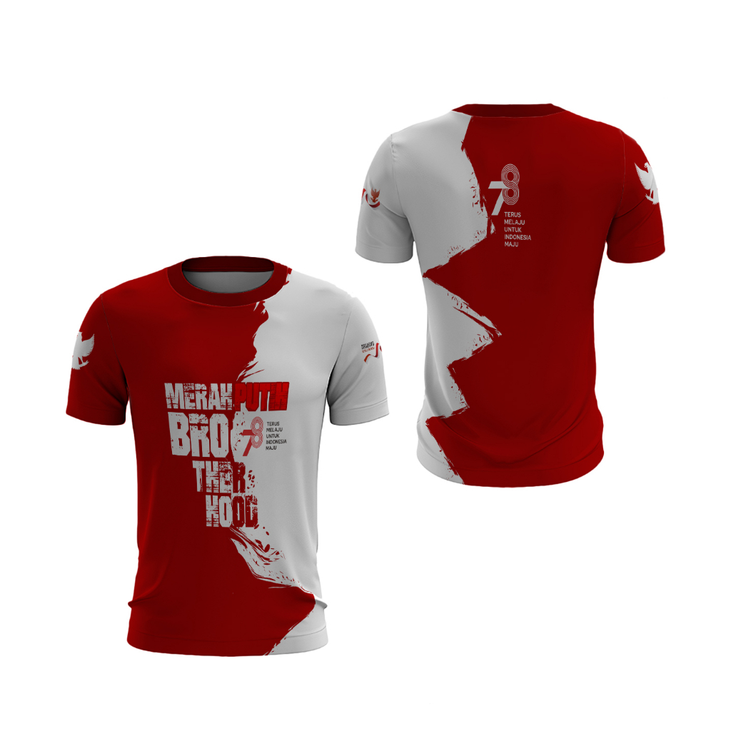 [Riashop] Kaos HUT RI KE 78 Merah Putih | Kaos Merah Putih 17 Agustusan