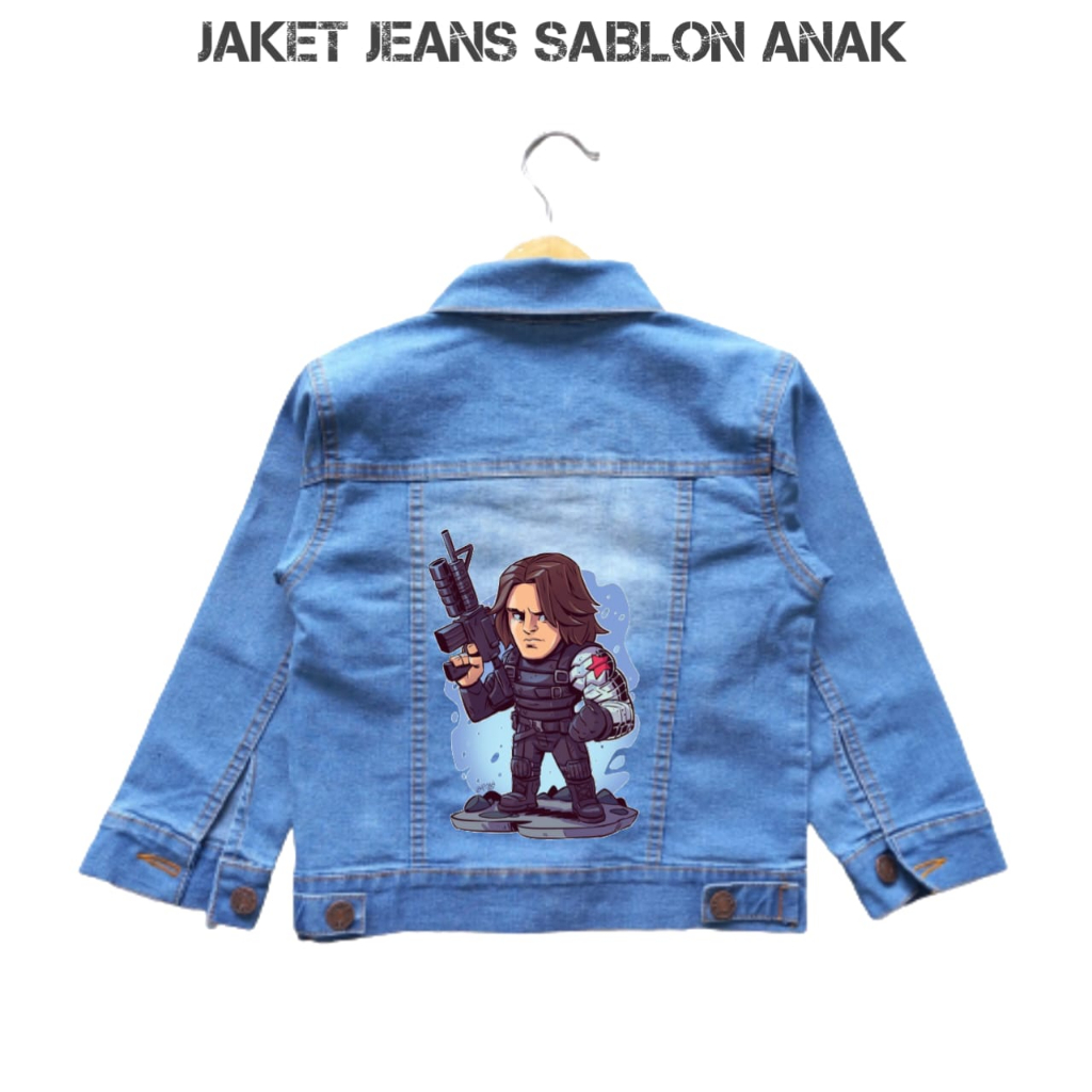 JAKET SABLON KARAKTER ANAK 1-12 TAHUN