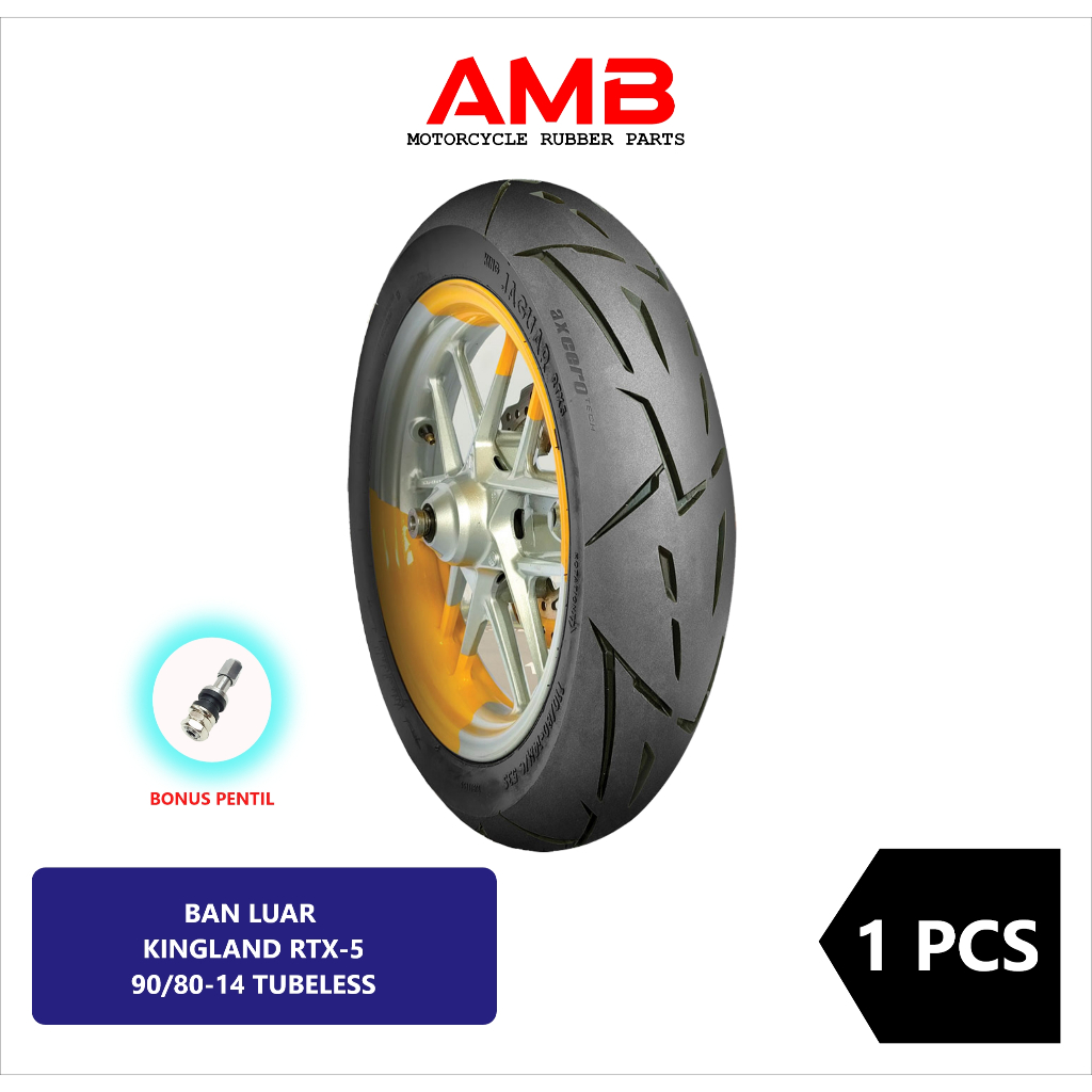 BAN LUAR KINGLAND KING JAGUAR RTX-5 90/80-14 TUBELESS
