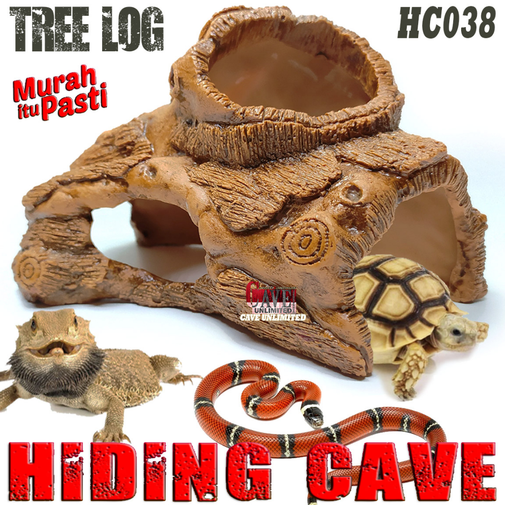 TREE LOG BATANG POHON KAYU HC038 HIDING CAVE HIDING CAVE AQUARIUM TERRARIUM TEMPAT NGUMPET SEMBUNYI