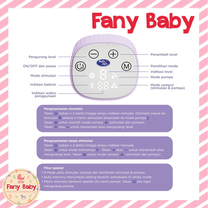 BABY SAFE WEARABLE BREAST PUMP / BPE03