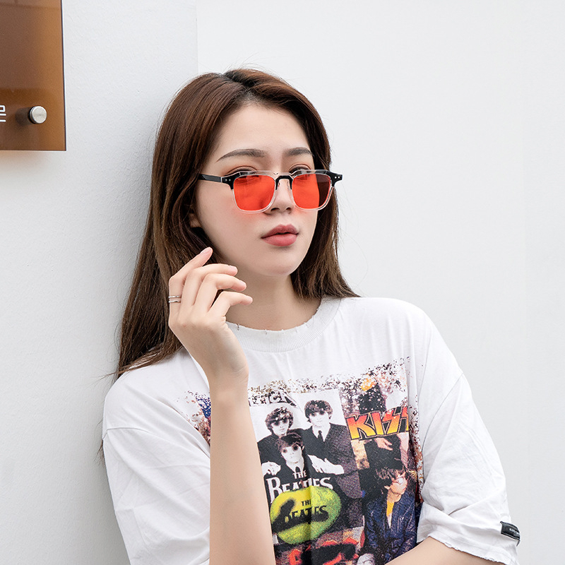 Kacamata Hitam Candy Persegi Wanita Dan Pria Warna Optik Anti Dengan Fashion Korea Square Sunglasses