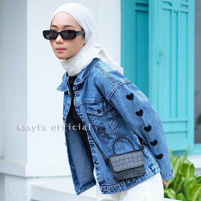 (PROMO)Jaket Jeans Crop Keren Terbaru