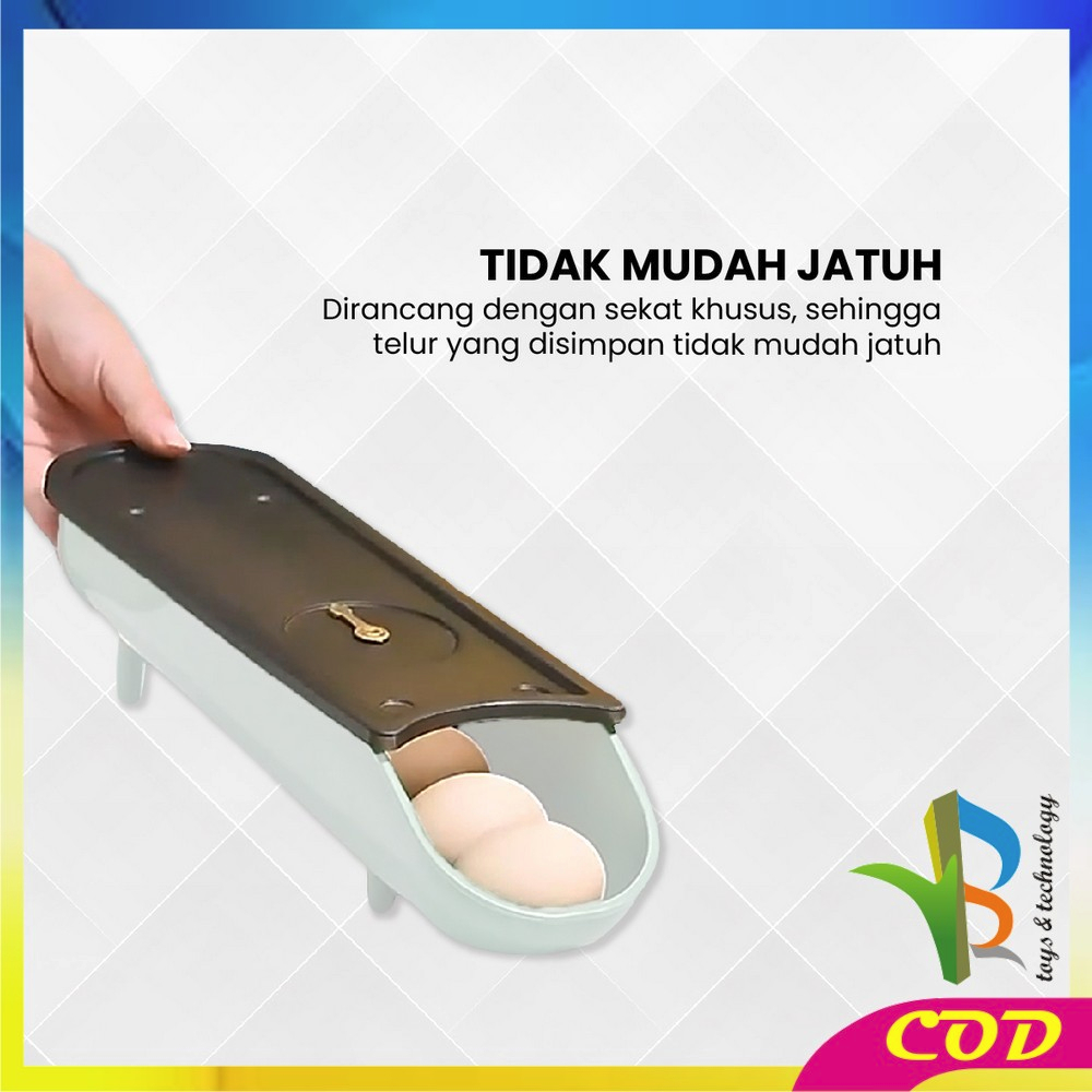 RB-C861 Tempat Telur Ayam Estetik Storage Box Organizer / Wadah Tempat Telor Kotak Penyimpanan Serbaguna