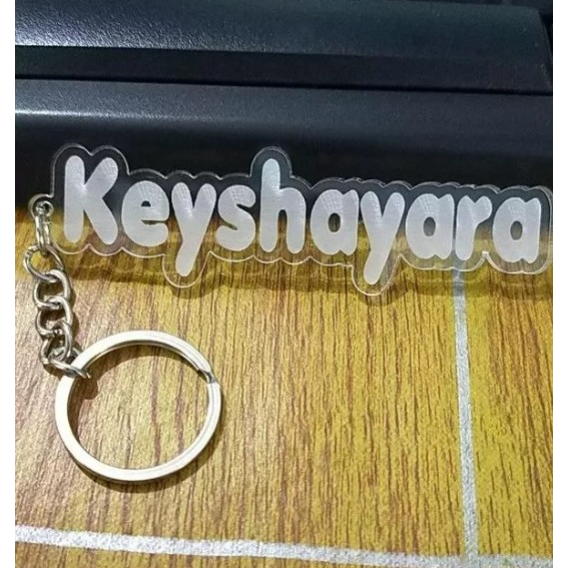 Gantungan Kunci/Gantungan Kunci Ukir nama akrilik
