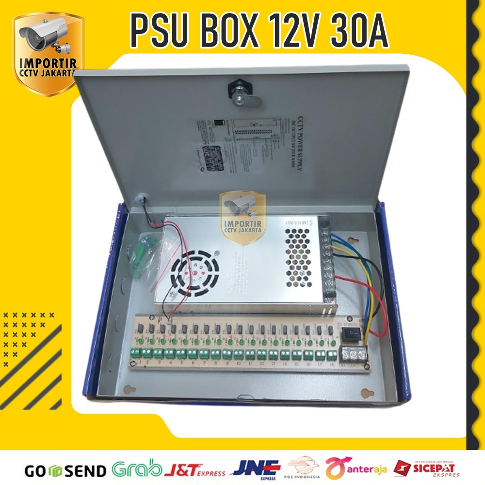 Power Supply 12V 30A + Box psu 30a panel 30A BOX ICJ