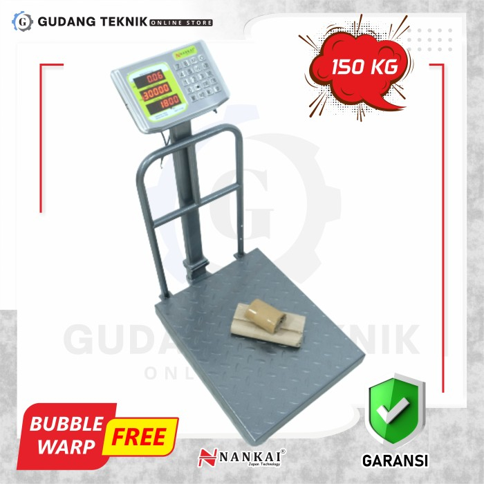 Timbangan Duduk Digital Rail 150Kg NANKAI / Digital Scales Double Display Timbangan Digital Duduk Kapasitas 150 Kg NANKAI