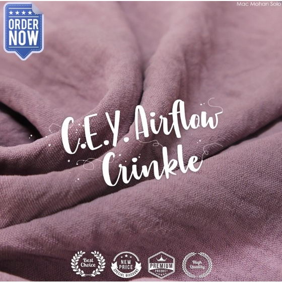 [TERBARU] CEY AIRFLOW CRINKLE KAIN RAYON KEKINIAN PER 0.5m KRINKEL POLOS RAYON DESIGN CEY AIRFLOW UN