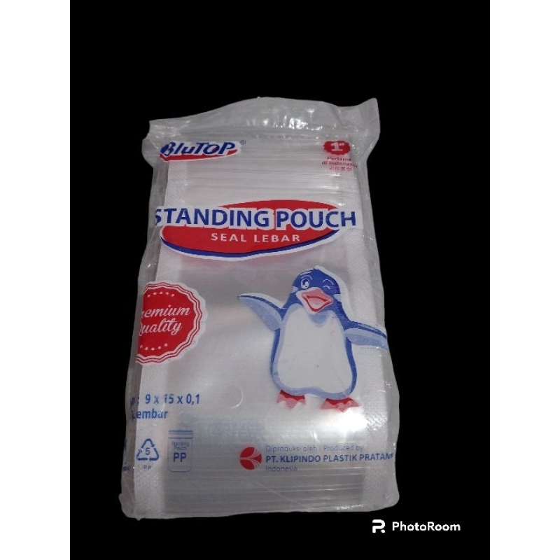 standing pouch plastik klip tebal 9x15