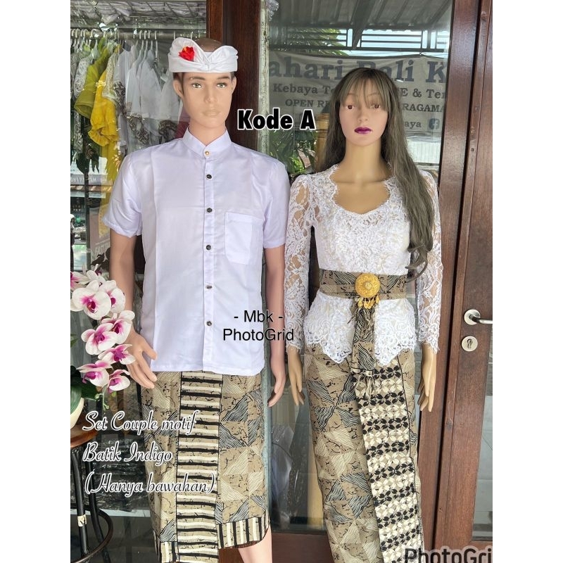 HANYA BAWAHAN COUPLE (Couple set batik premium indigo)
