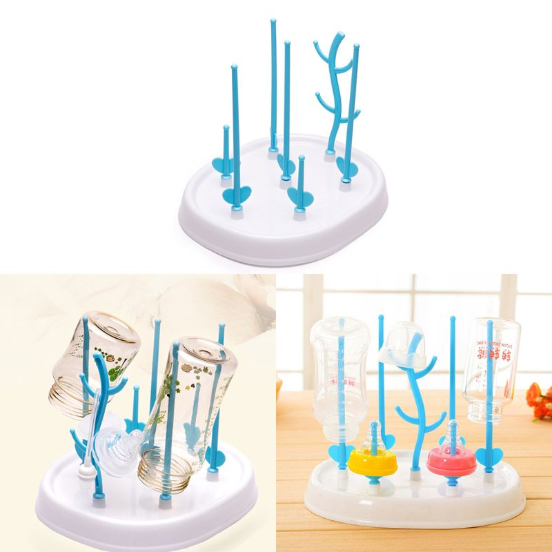 *FRAULEINCO* Rak Pengering Botol Susu Bayi / Tempat Tirisan Dot Gelas Cangkir / Bottle Drying Rack Serbaguna