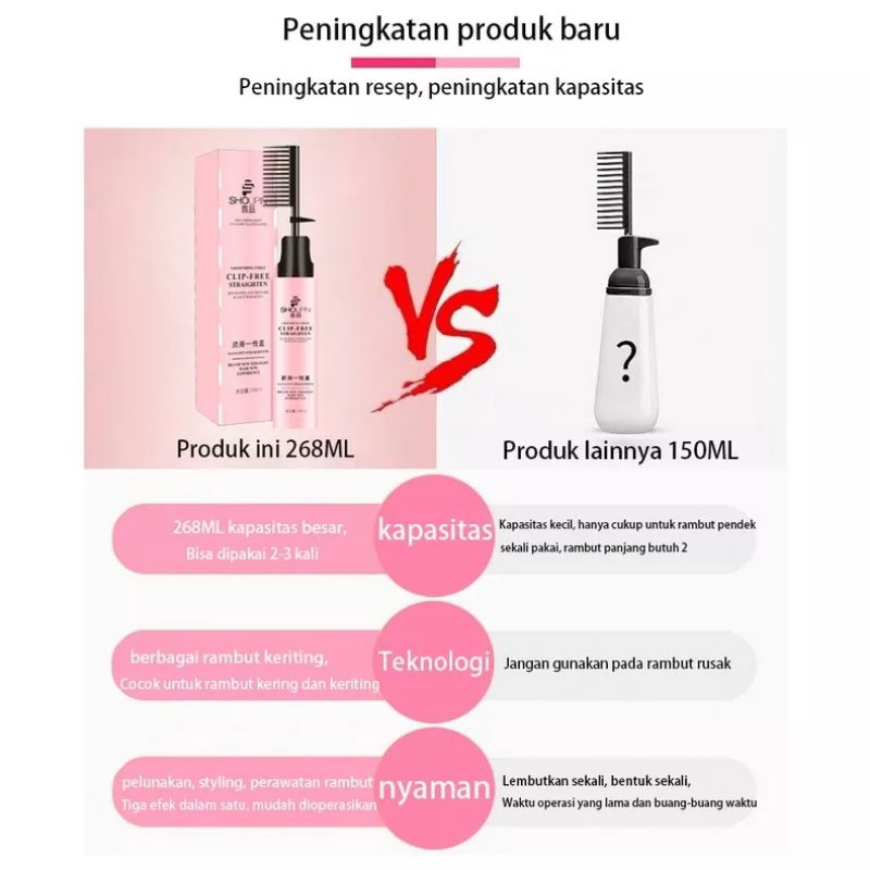 SHOUPIN Smoothing Frizz Opti Straight maintenance Pelurusan rambut instans ori