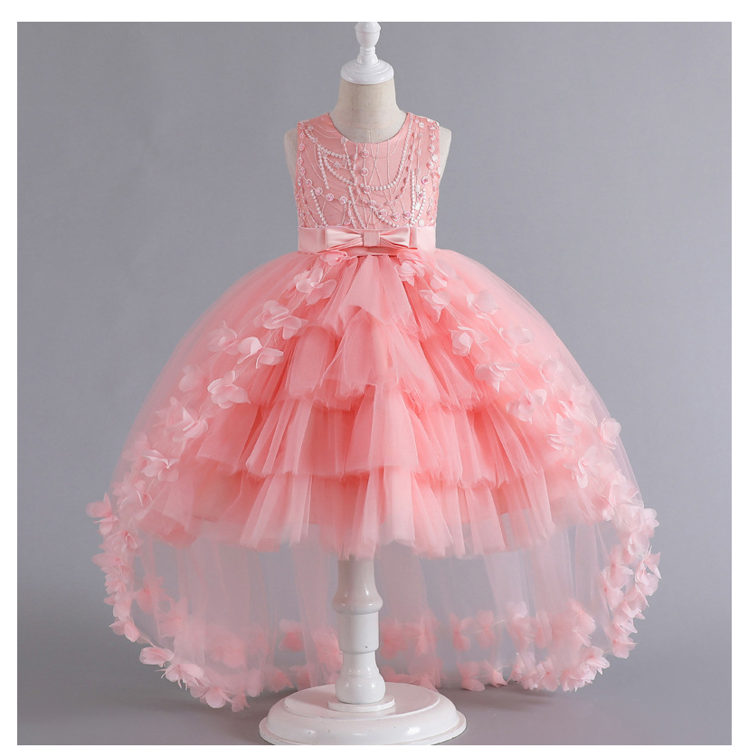 Dress Pesta Anak Perempuan 3 - 12 Tahun Buntut Putri Kerajaan Princess Dress Tutu Import Korea Gaun Ulang Tahun Anak Tanggung Premium