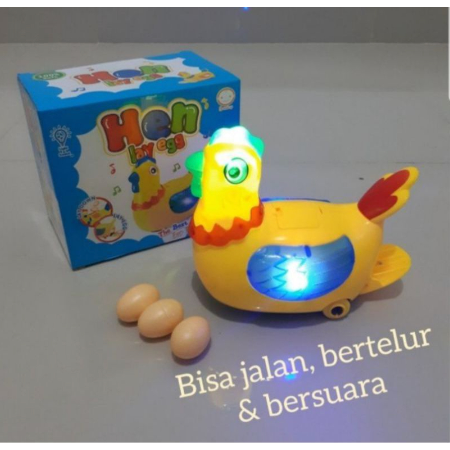 MAINAN ANAK BINATANG TELUR BUMP N GO BATERAI ANIMAL LAY EGGS BURUNG