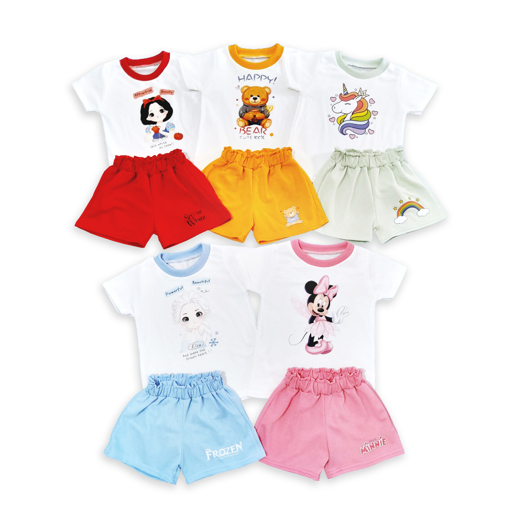 SET BAJU ANAK PEREMPUAN UMUR 2-3 TAHUN 5CORAK