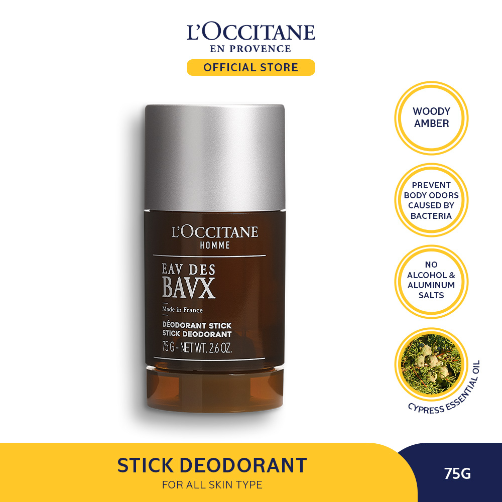L'Occitane Eau Des Baux Deodorant Stick 75ml - Deodoran Laki-Laki Mengurangi Bau Badan Ketiak