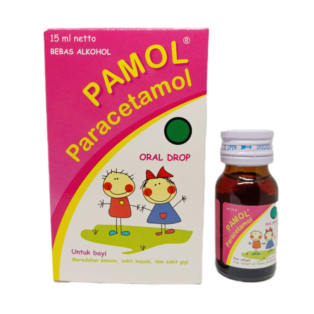 Pamol Drop ( ( Paracetamol ) 15 ml/ Pereda nyeri dan penurun panas/demam pada bayi dan anak/ Pamol D