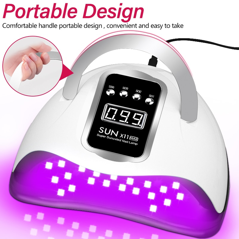 alat Pengering Kutek UV Lamp Nail Dryer Sensor with LCD Display 280 w 66 LED sinar UV kuku X11 max