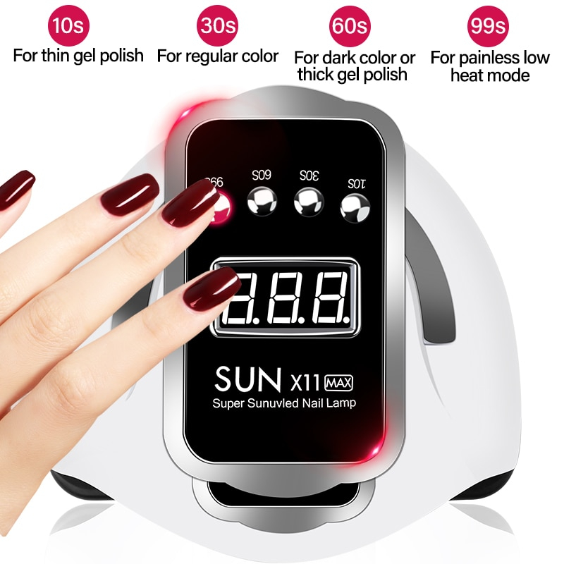 alat Pengering Kutek UV Lamp Nail Dryer Sensor with LCD Display 280 w 66 LED sinar UV kuku X11 max