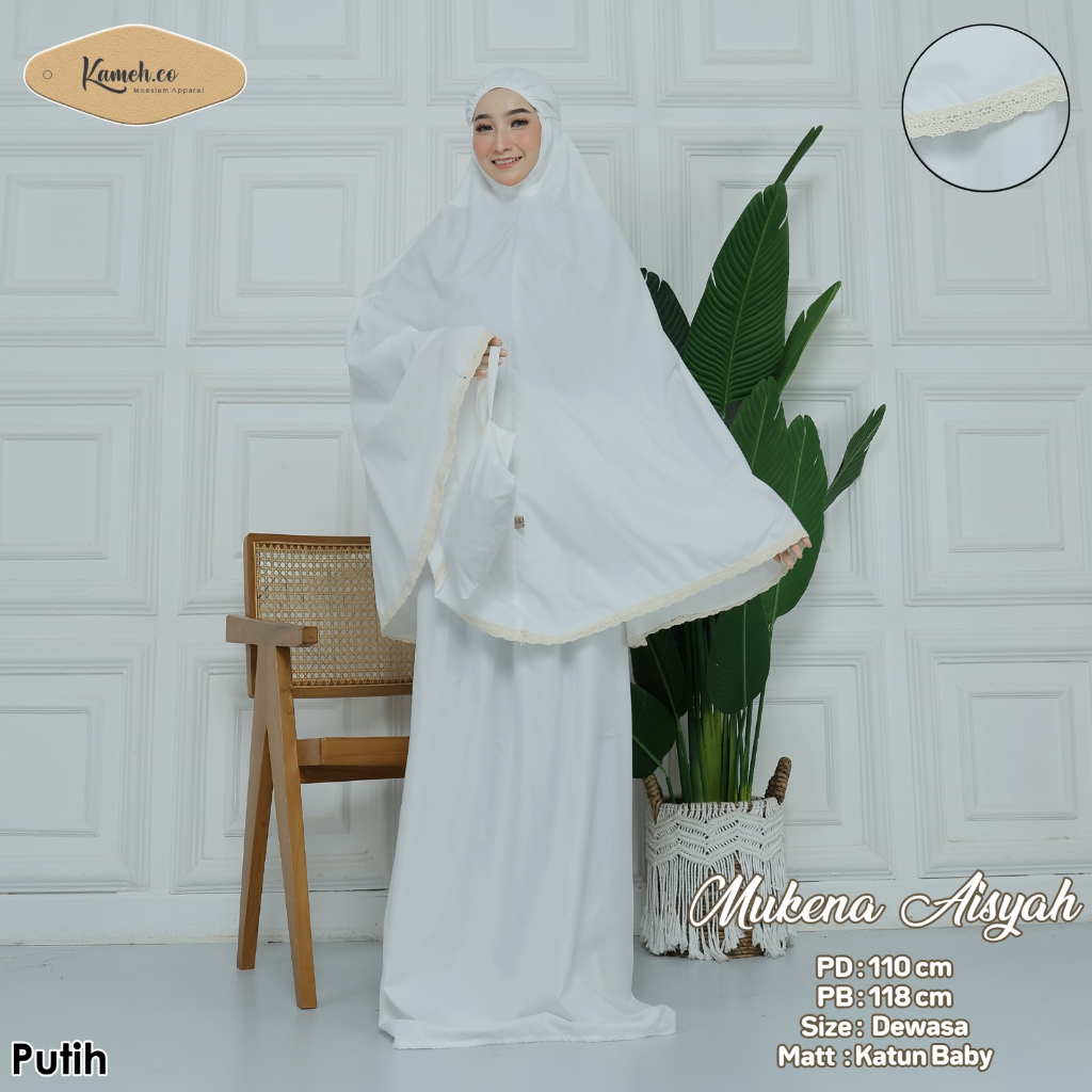 Mukena Katun Baby Putih Terlaris