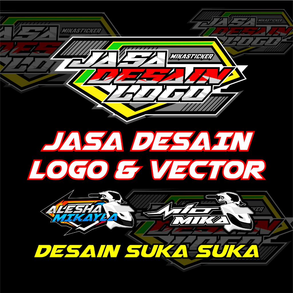 jasa desain custom  logo racing , perusahaan dan vector edit suka suka