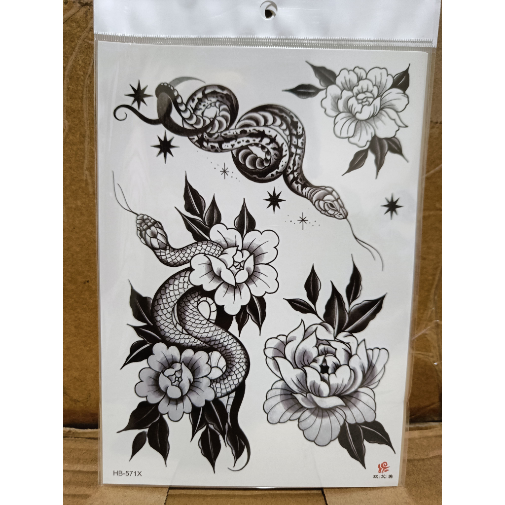 tato temporer tahan air 15 hari sticker tato herbal tato temporary