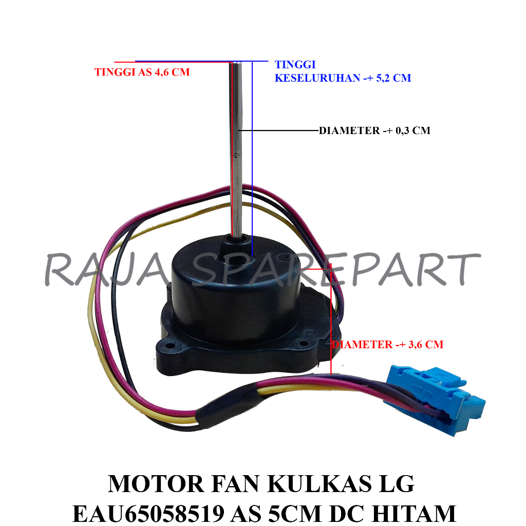 FAN MOTOR KULKAS/MOTOR FAN KULKAS LG EAU65058519 AS 5CM DC HITAM