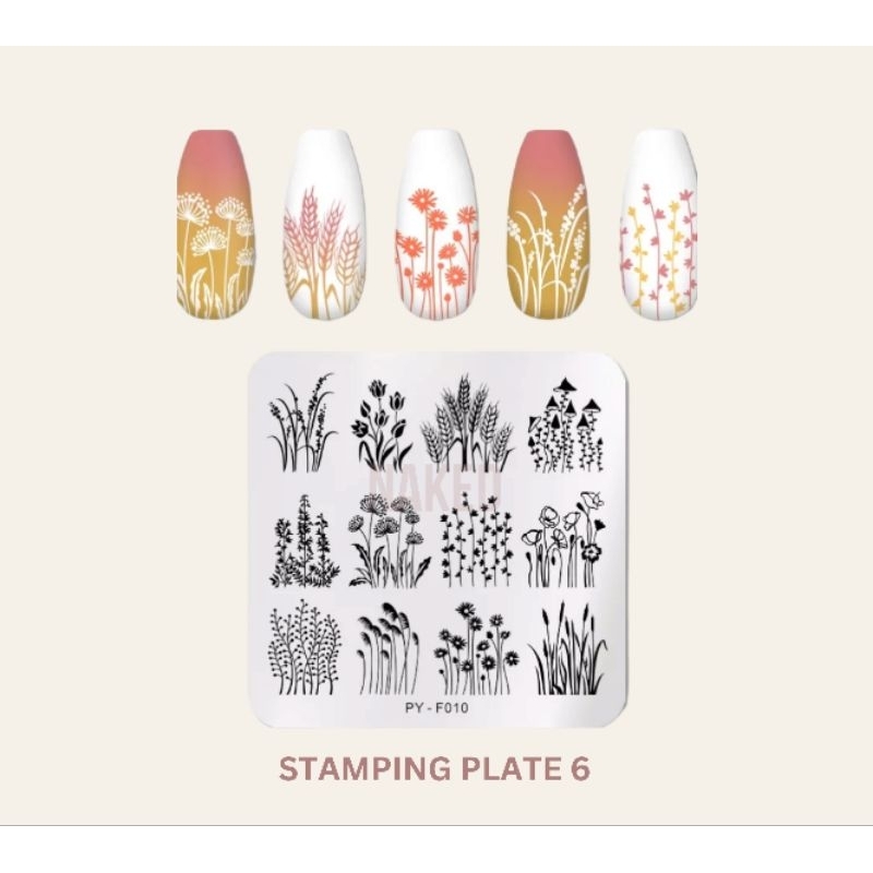 Nail stamp marble marmer plat stamping jelly / plat besi