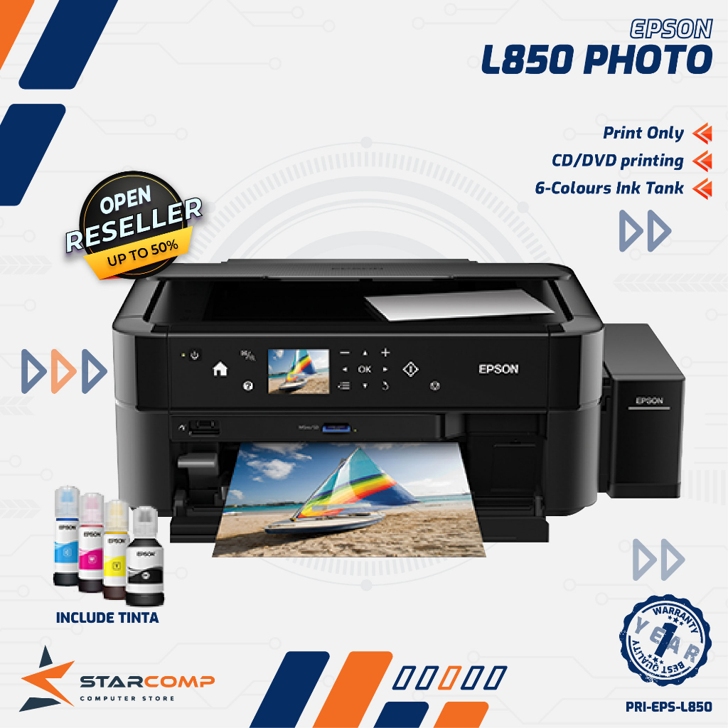 Printer EPSON L850 All in One Ink Tank With Memory Card Slot