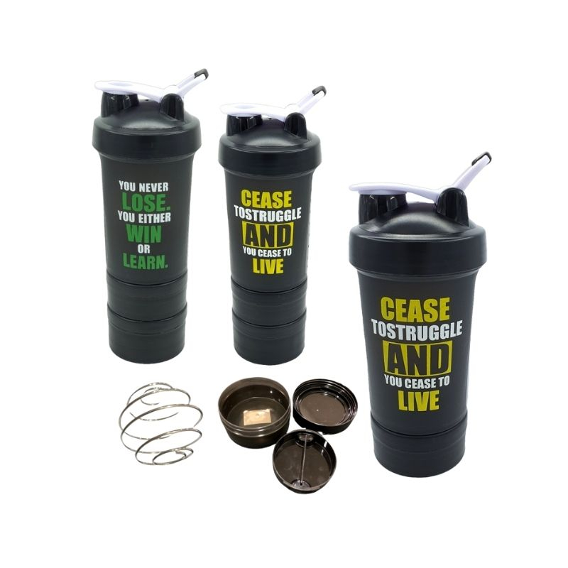 DNG Botol Shaker Fitness 450ml – Botol Protein, Dilengkapi dengan Spiral Pengaduk