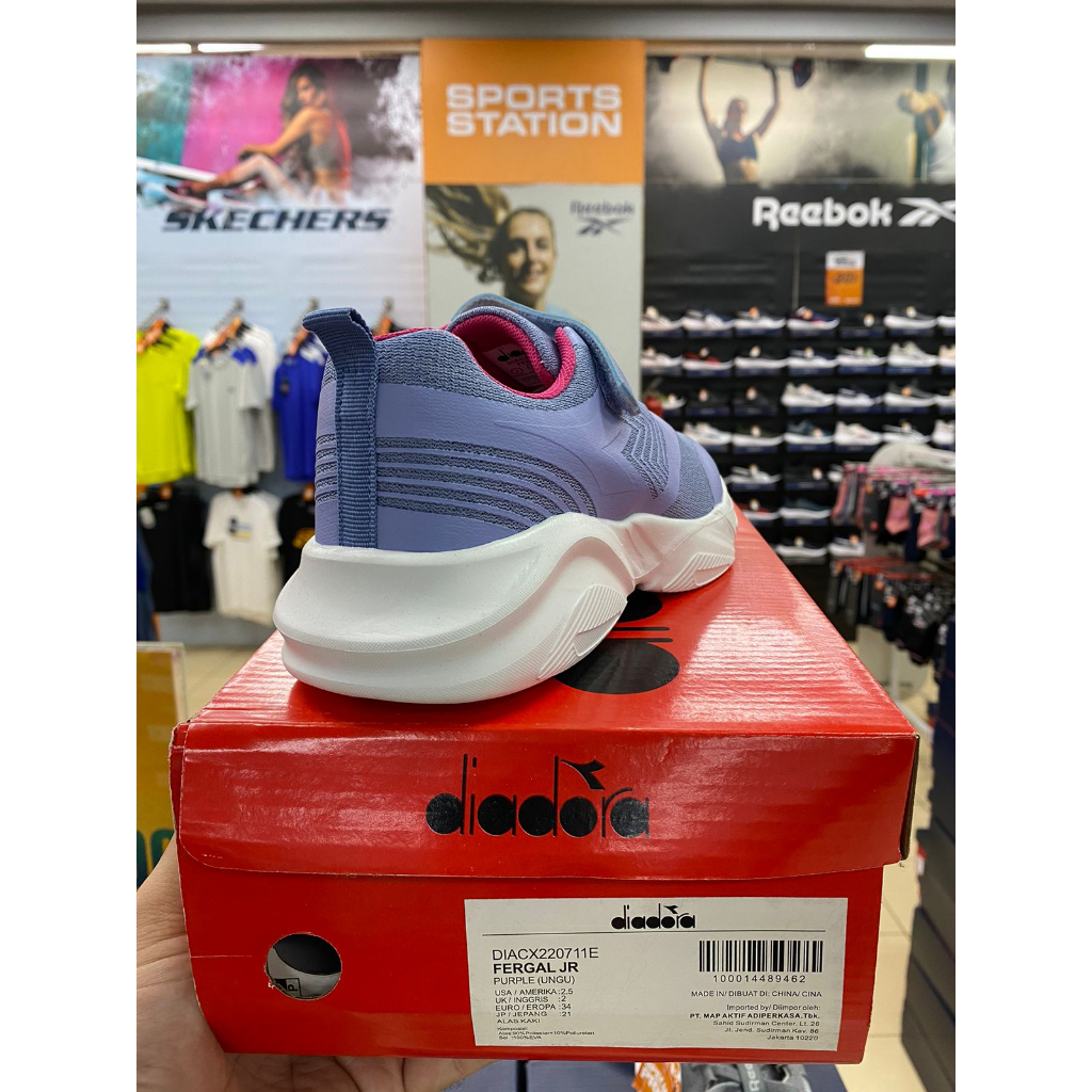 Diadora Fergal Jr Purple (Ungu) Kid's Shoes Original